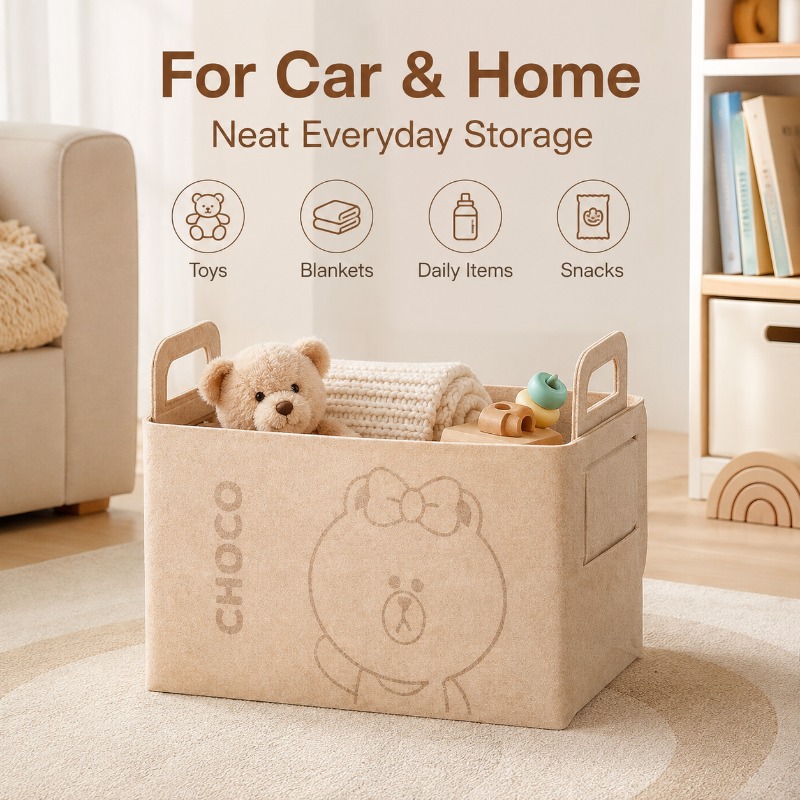 Car Trunk Organizer Foldable Storage Box - Organizer in Feltro da 20L a
