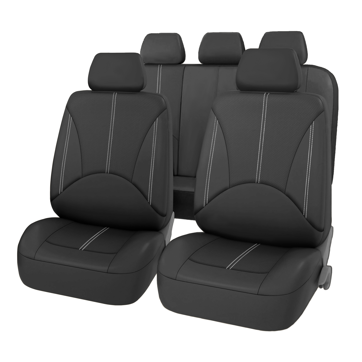 Leather Car Seat Covers Full Set Universal - Set Universale di Coprisedili Auto Anti-Sporco