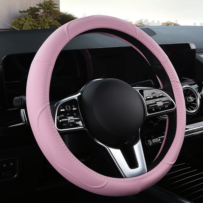 Car Steering Wheel Cover Anti Slip Breathable - Coprivolante in pelle antiscivolo per auto