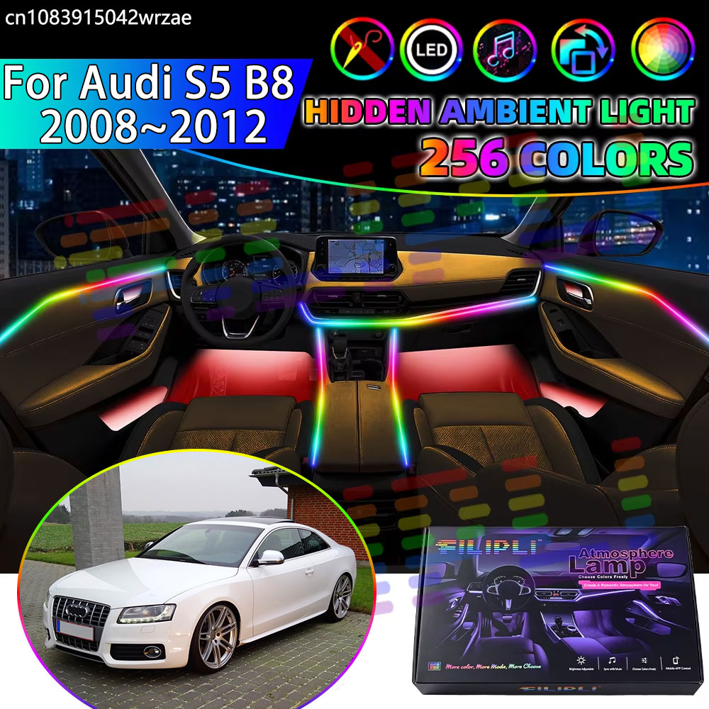 Led Ambient Interior Car Lights App Control - Per Audi S5 B8 2008~2012 2009