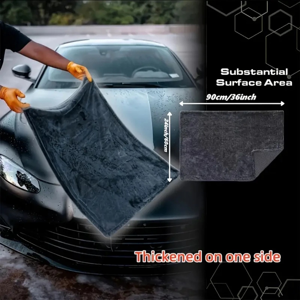 Microfiber Car Drying Towel Super Absorbent - Panno in Microfibra Oversize Grigio Scuro