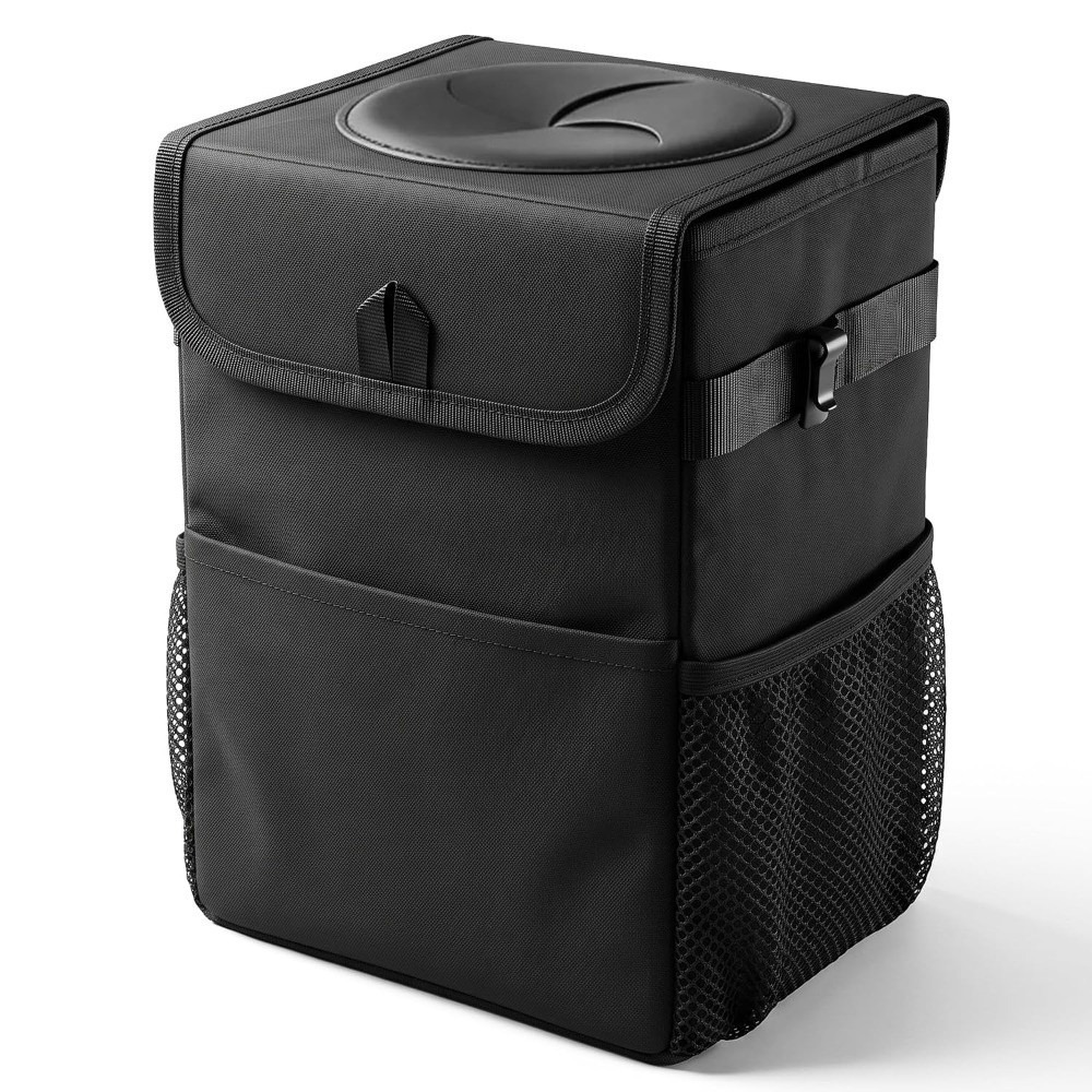 Waterproof Car Trash Can With Lid - Cestino per rifiuti da auto pieghevole