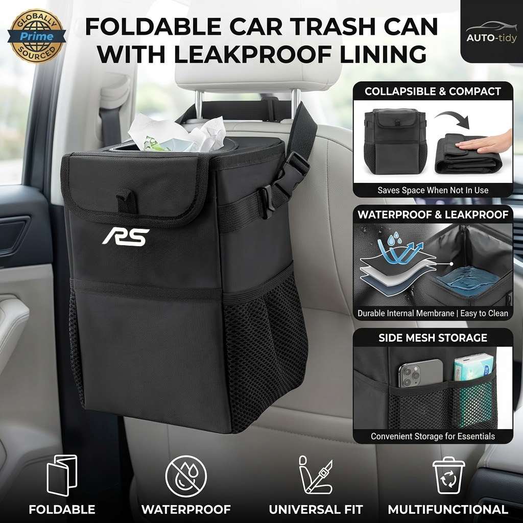 Cestino portatile pieghevole,  - Waterproof Car Trash Can With Lid recensione e prezzo