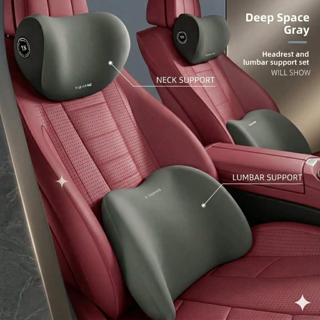 Cuscino ergonomico per poggiat - Memory Foam Car Neck Pillow Lumbar Support recensione e prezzo